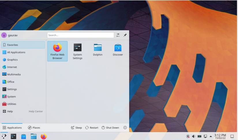 KDE desktop