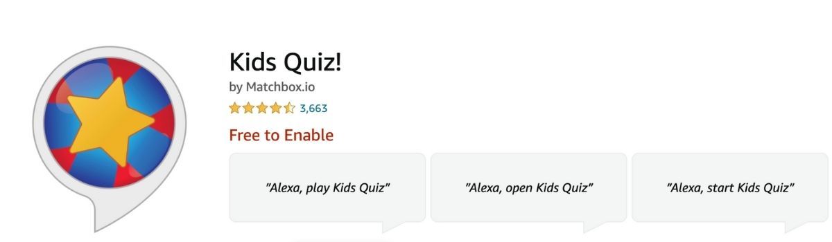 Kids Quiz! Amazon Alexa 