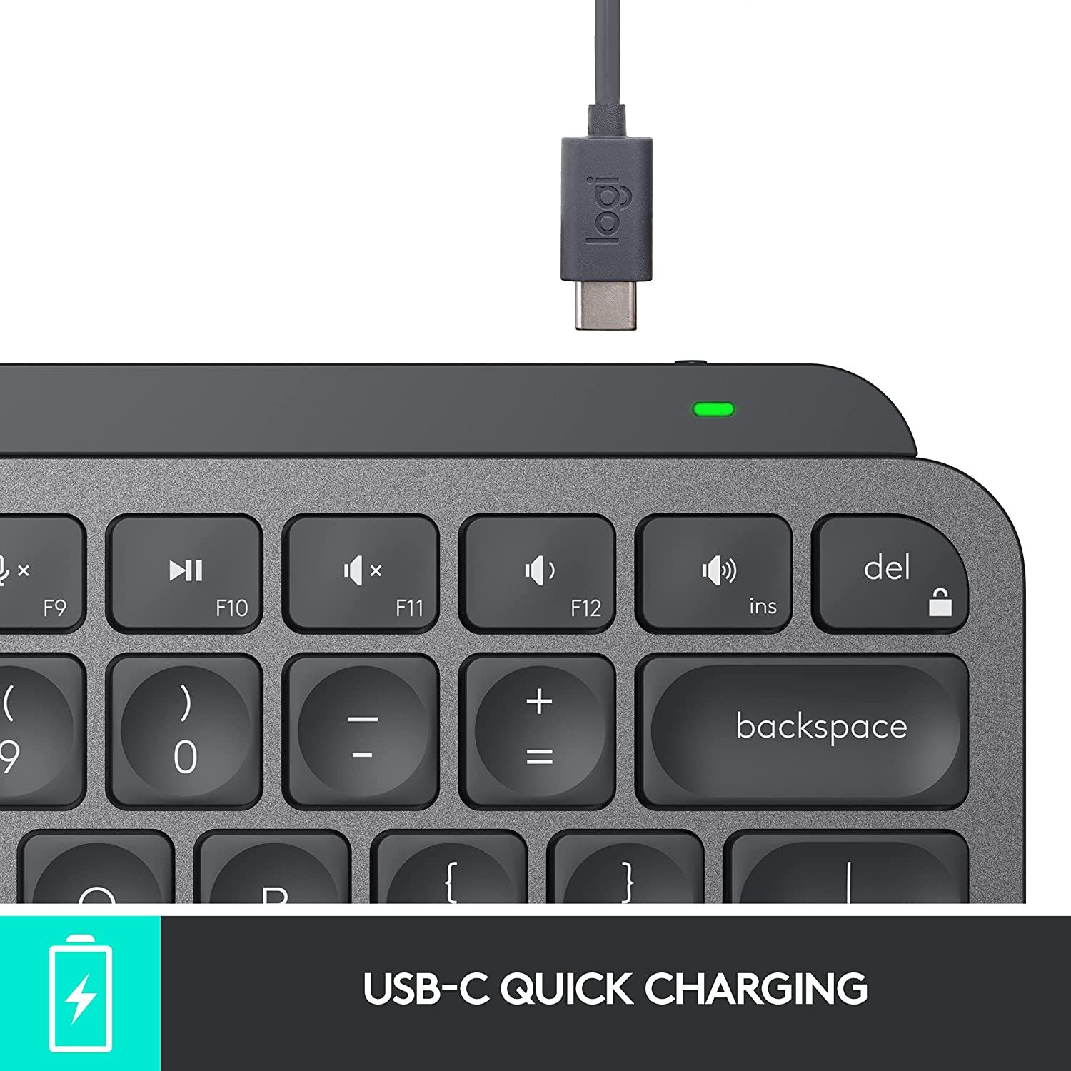 Logitech MX Keys Mini charging