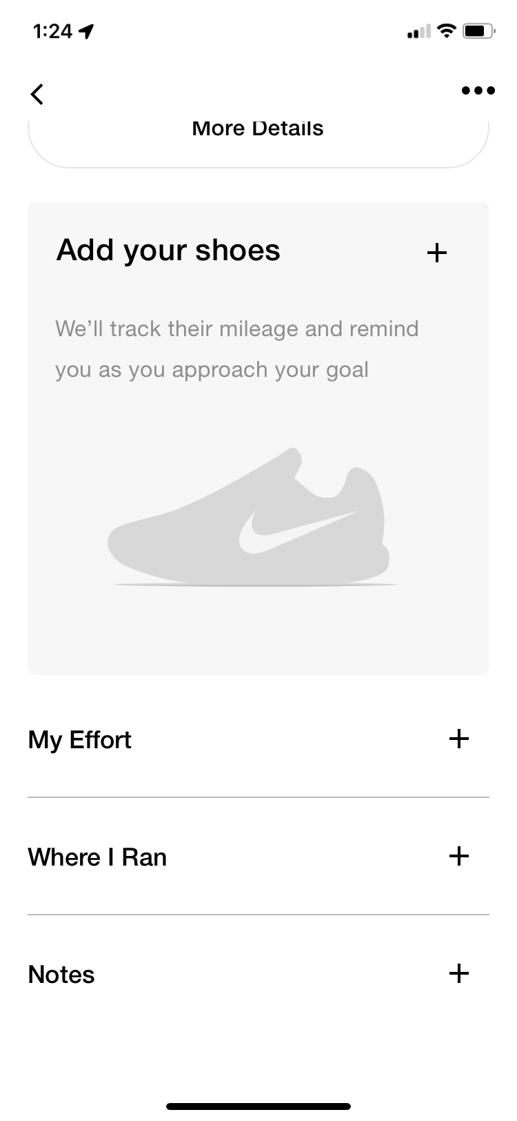 nike run club shoe tracker