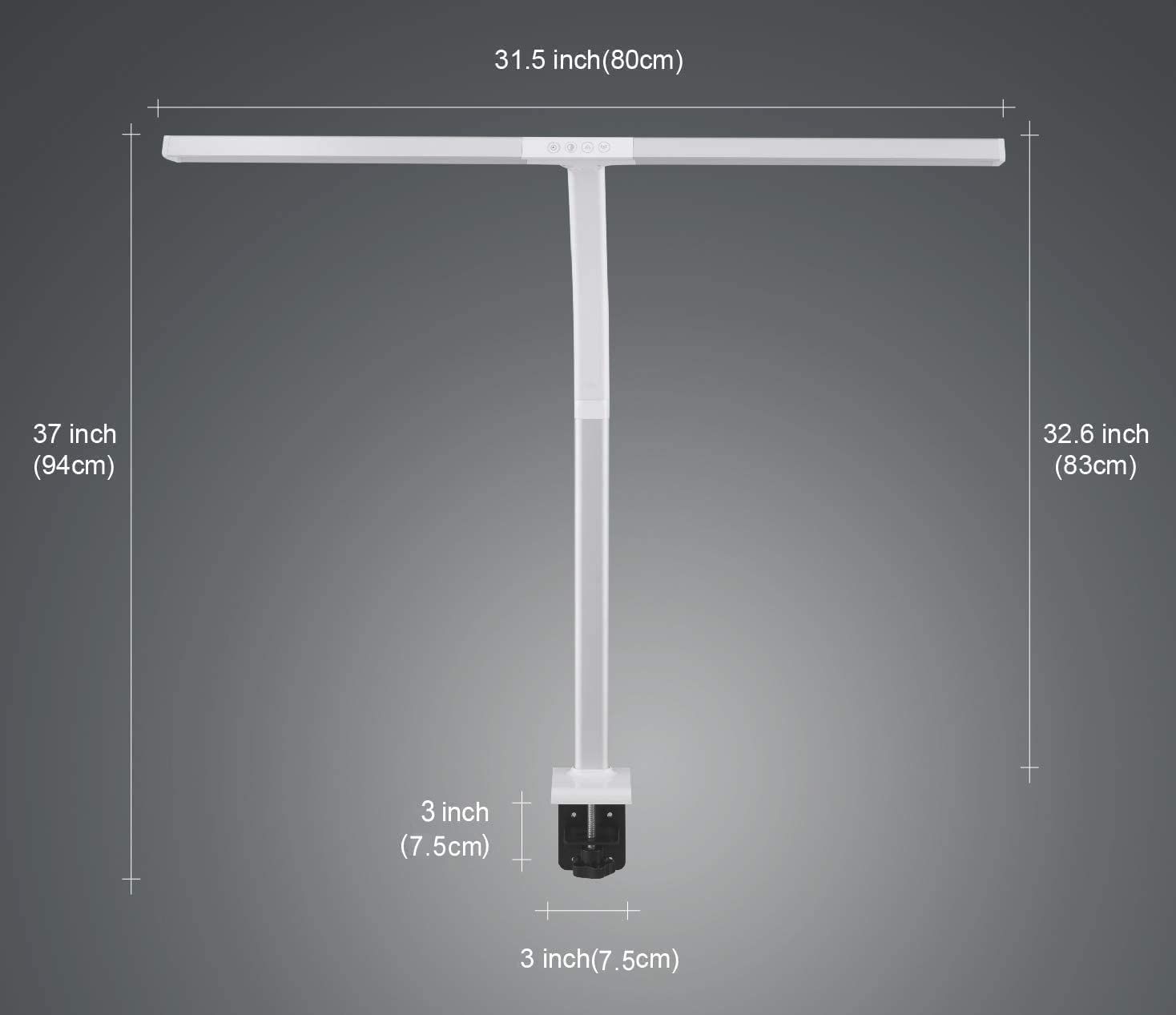 Phive LED Task Lamp dimensions