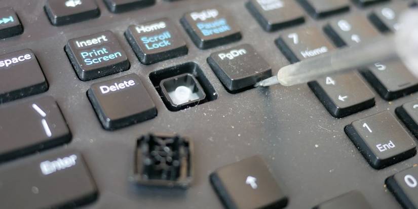 Removing Chiclet Key From Keyboard Using a Screwdriver