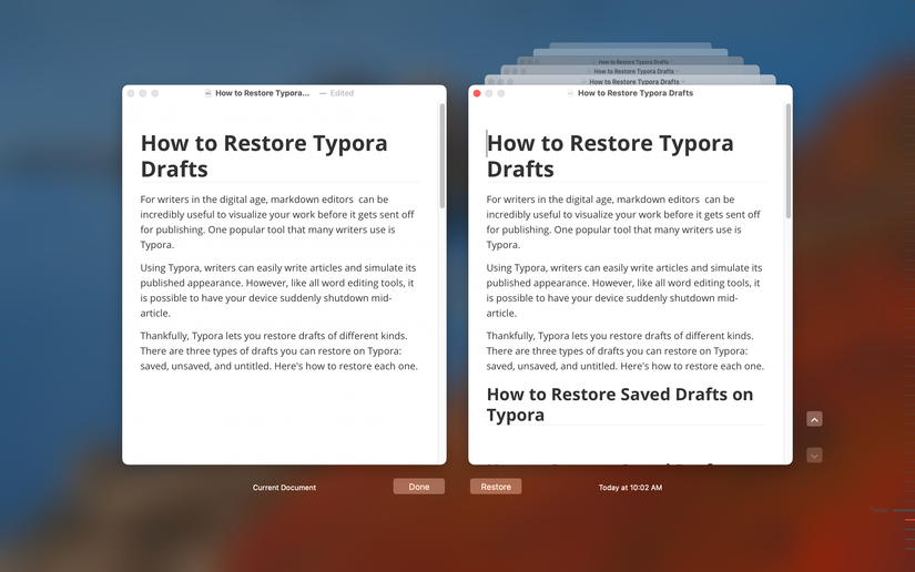 How to Restore Typora Drafts