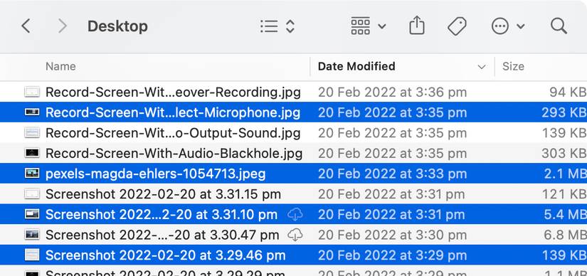 Select Multiple Files macOS