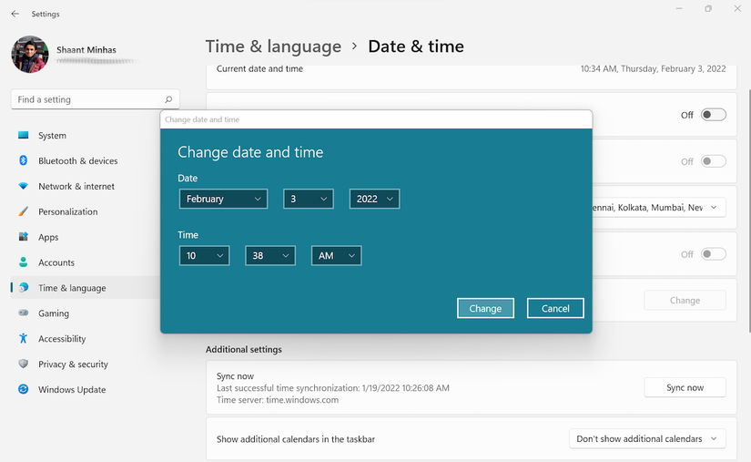 How to Change the Date and Time in Windows 11