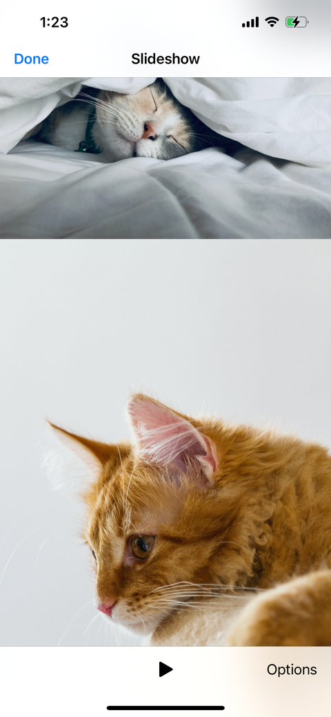 customize a slideshow on iphone photos app