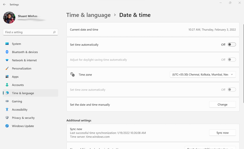 How to Change the Date and Time in Windows 11