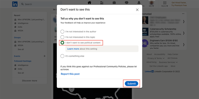 You Can Now Block All Political Content on LinkedIn: Here's How
