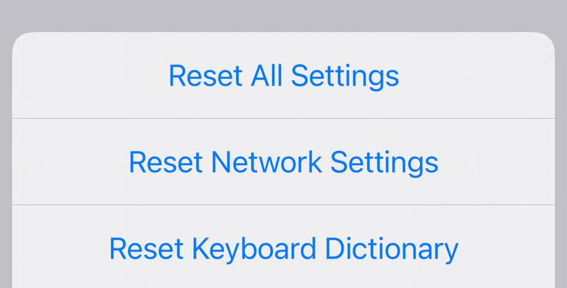 reset network settings