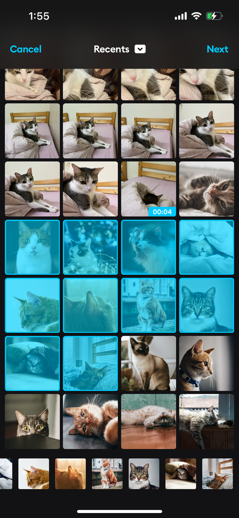 select photos in splice app
