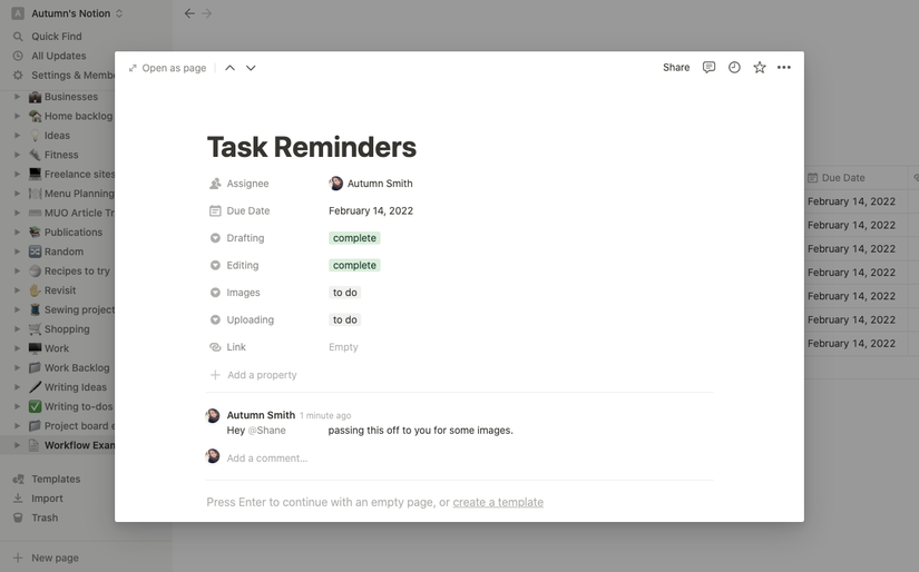 How to Outline a Workflow in Notion