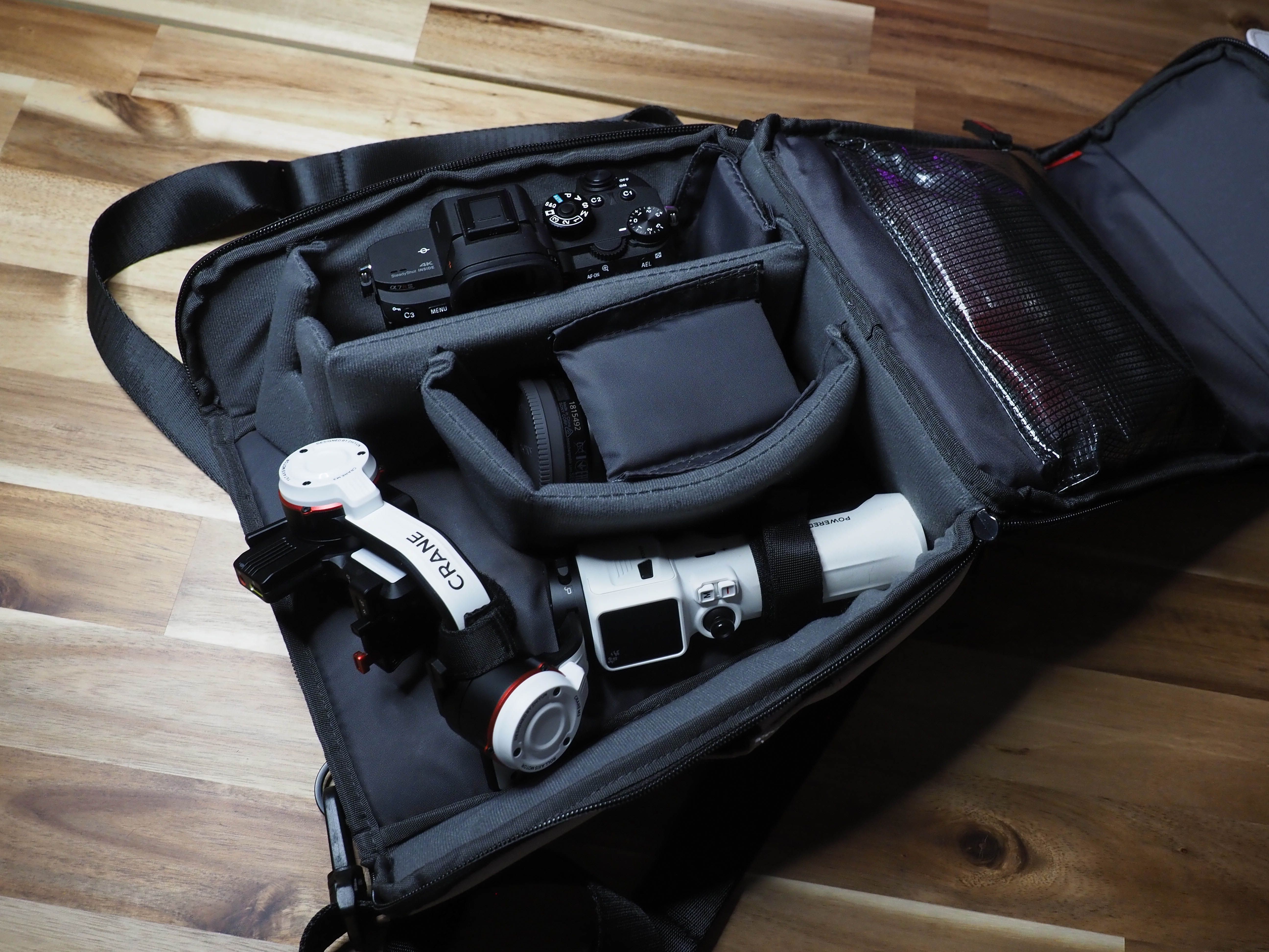 zhiyun crane m3 backpack camera packing
