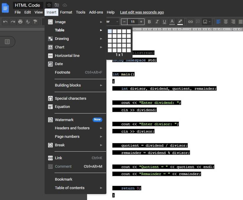 How to Format Code Blocks in Google Docs