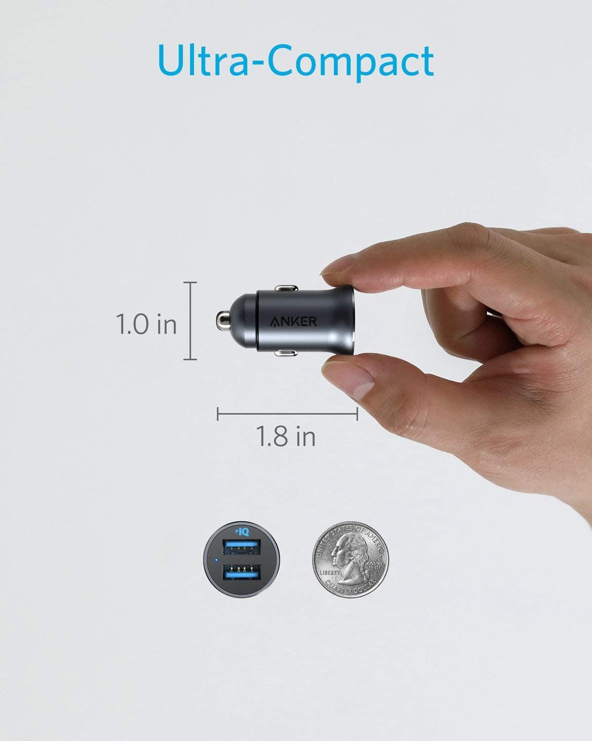 Anker Car Charger dimensions