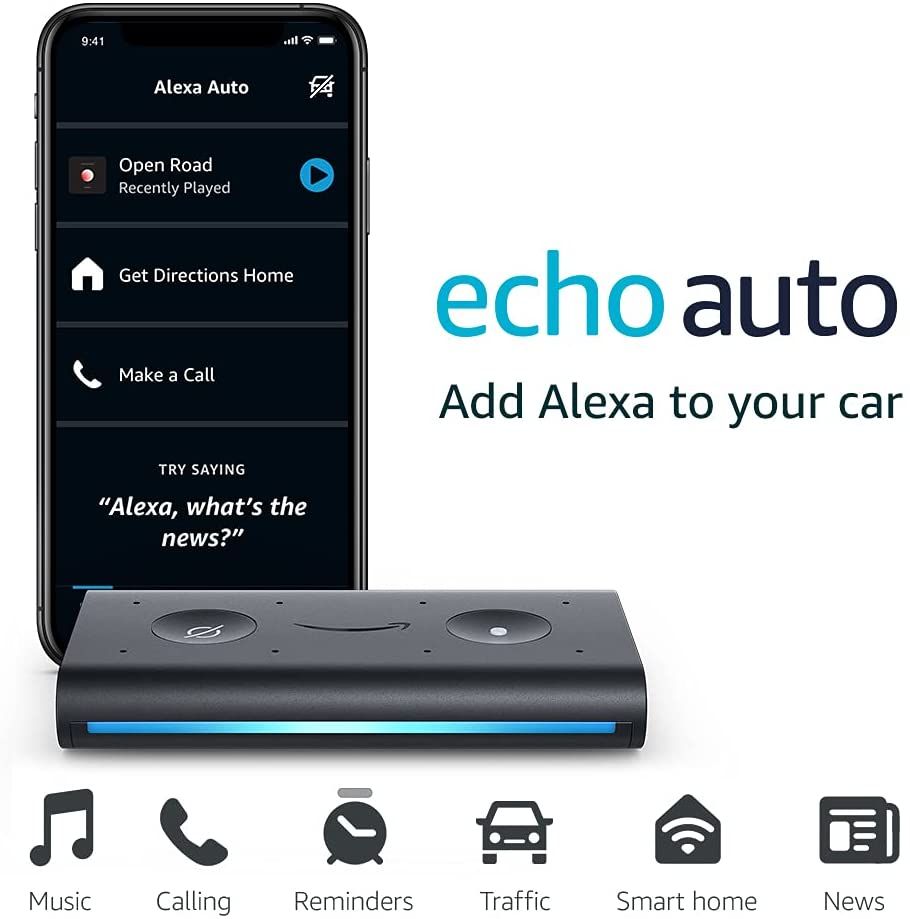Echo Auto with smartphone