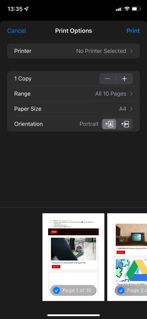 Save Your Emails as PDF Files With the Mail App on iPhone or iPad