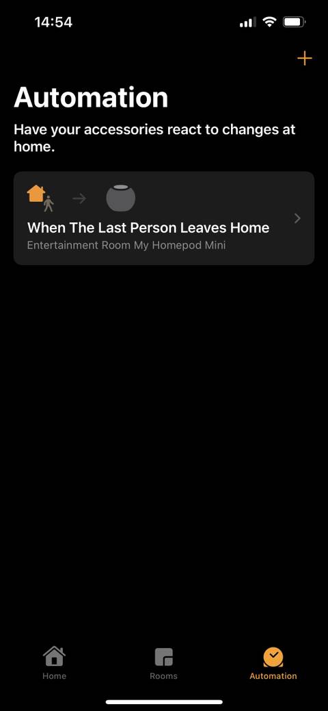 HomePod mini Automation Tab