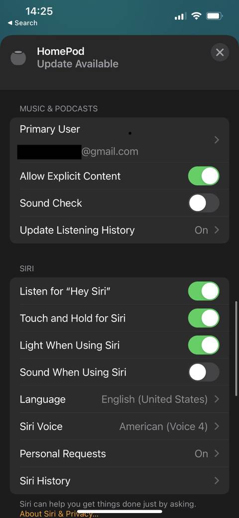 HomePod mini all settings part 2