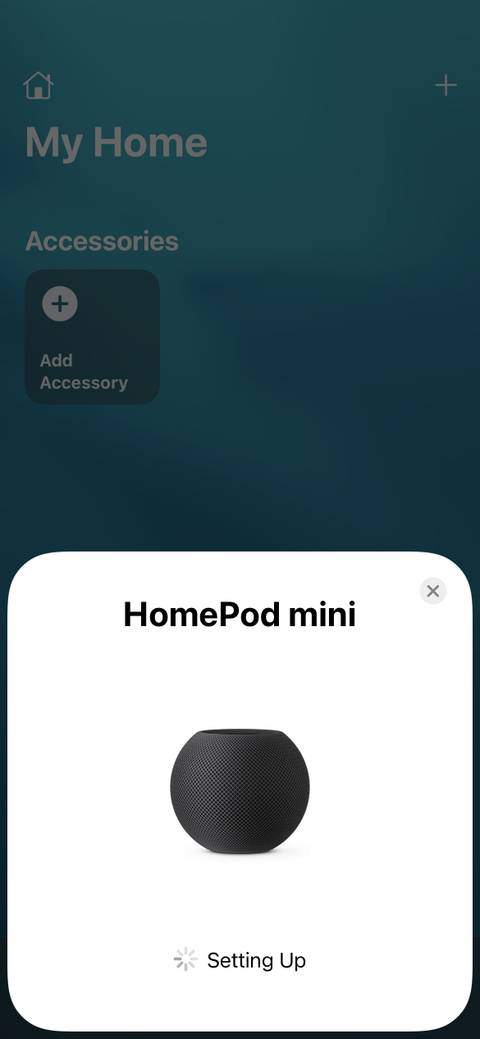 HomePod mini configuration setting up