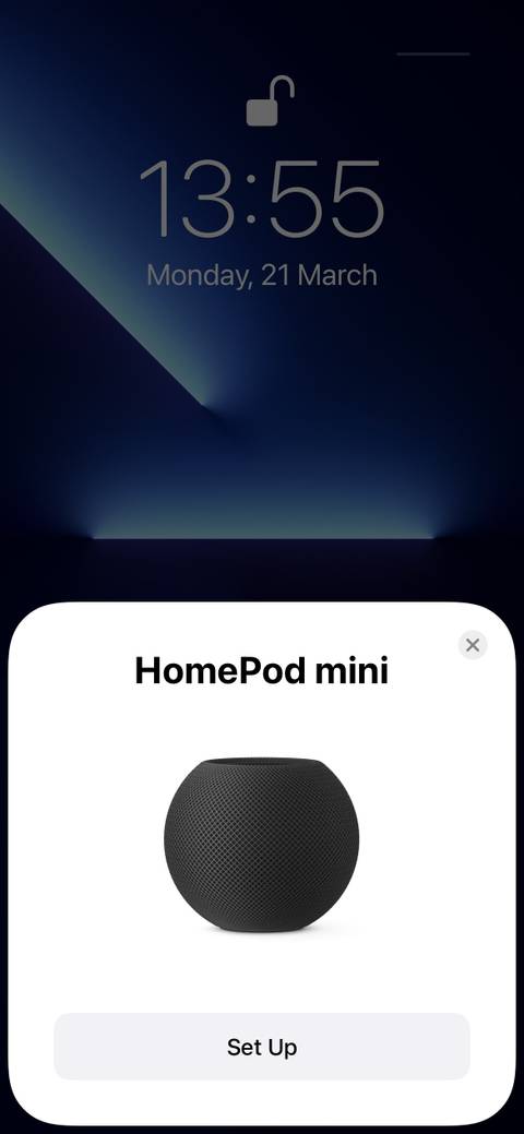 HomePod mini installation set up