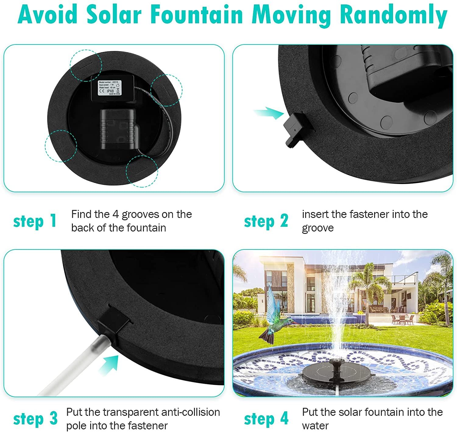 Mademax Solar Fountain stability