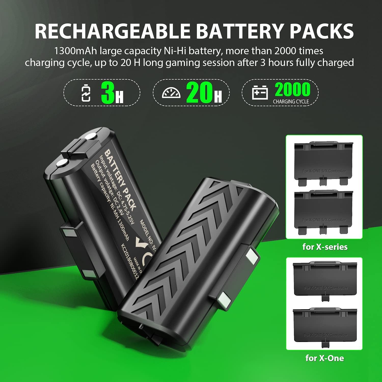 OIVO Vertical Stand Battery Packs