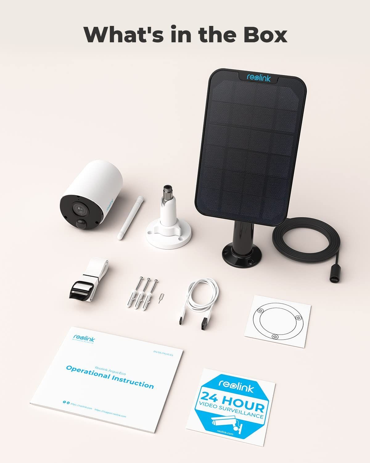 REOLINK Solar WiFi Camera in the box