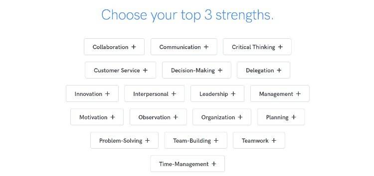 ویزارد نامه پوششی Zety در انتخاب نقاط قوت