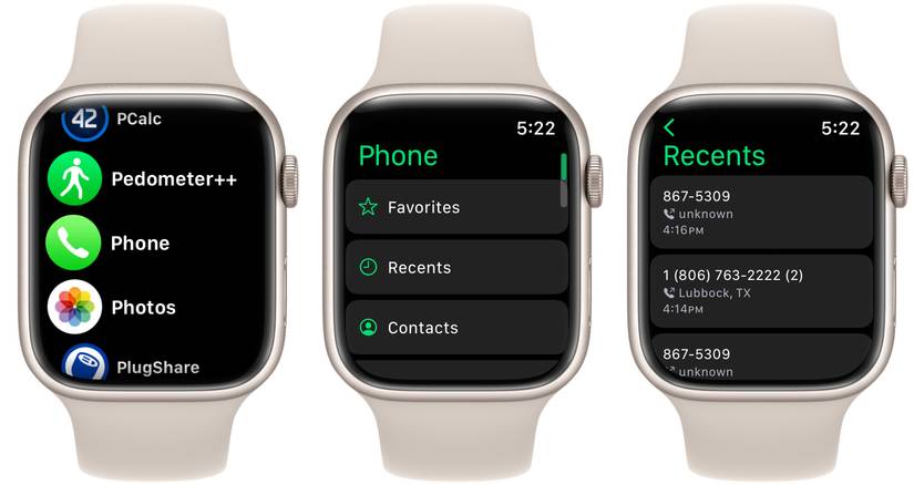 Apple Watch phone app