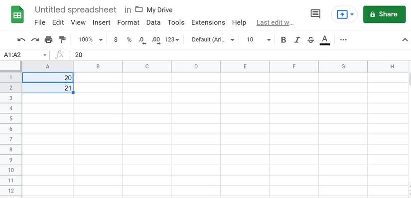 How to Autofill Rows and Columns in Google Sheets