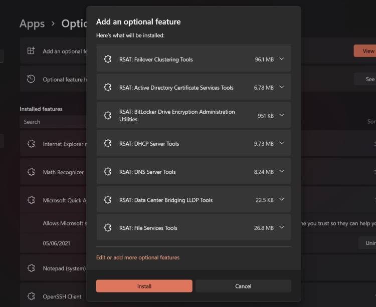 How to Install Remote Server Administration Tools (RSAT) in Windows 11