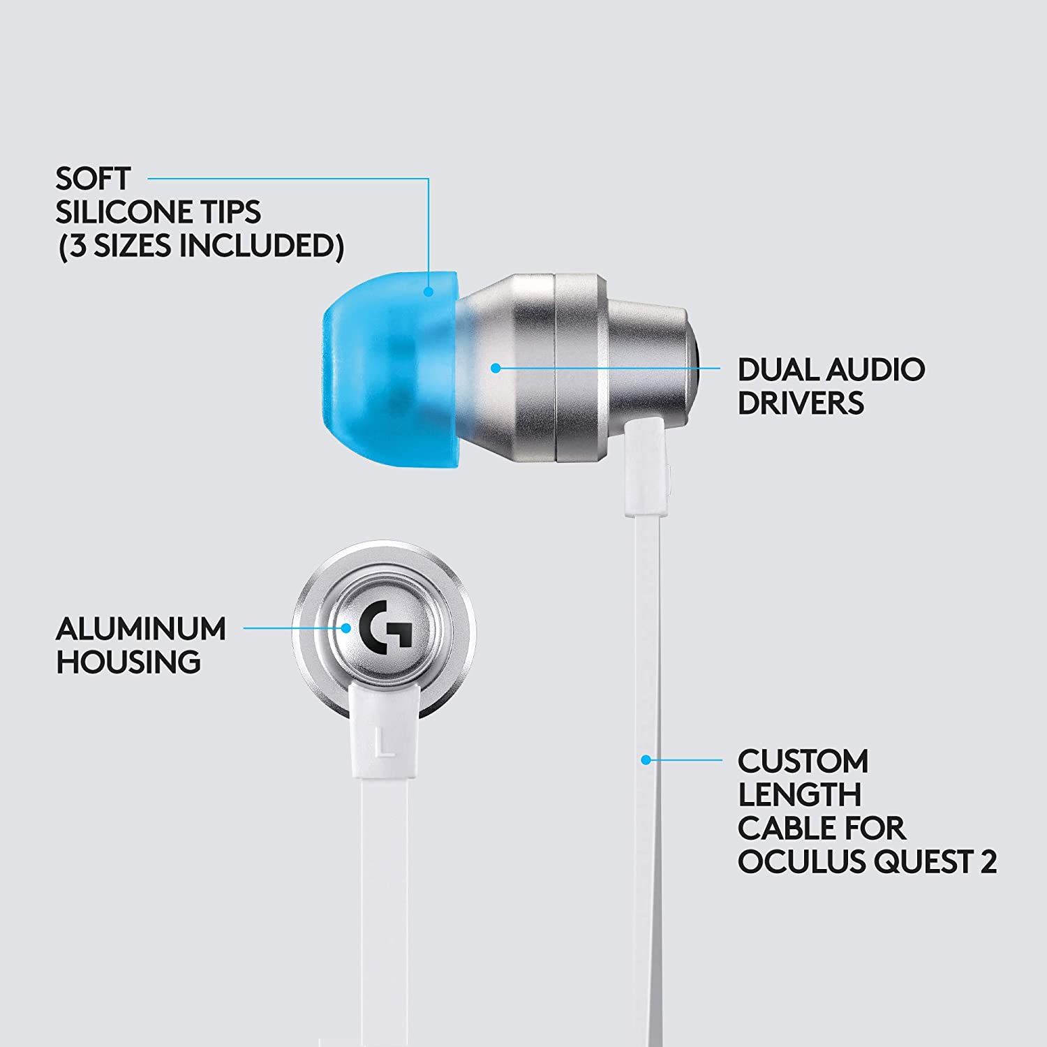 diagram describing earbuds specifications