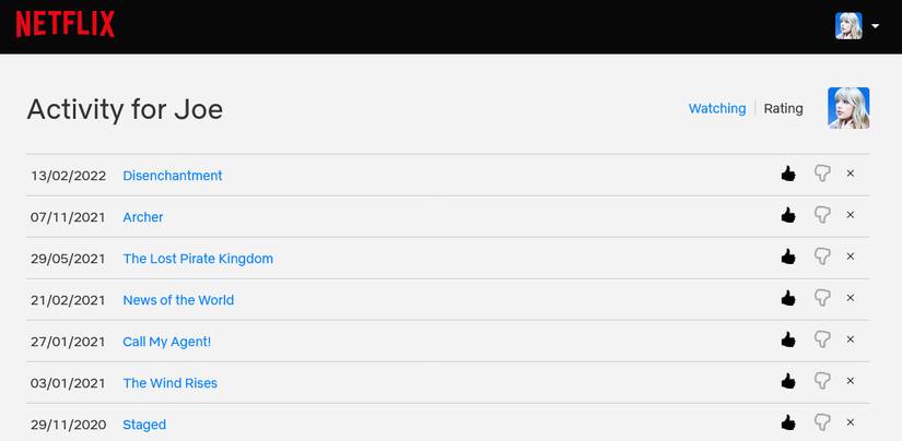 Netflix Rate Button How to View and Delete Your Netflix Ratings