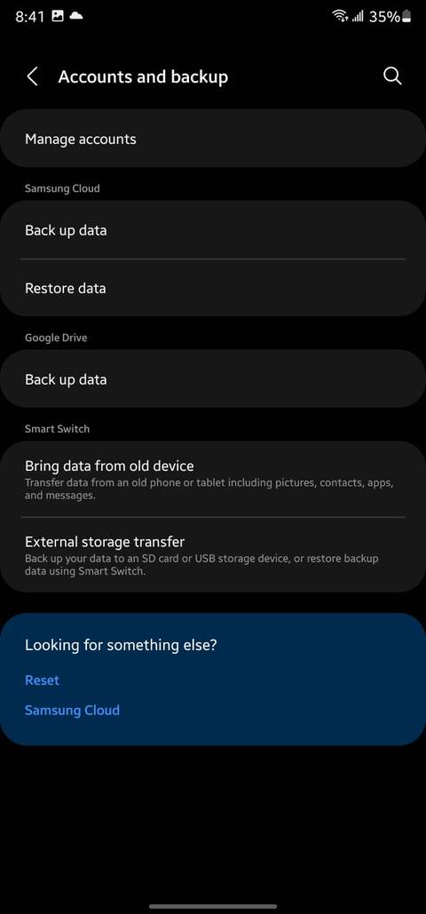 samsung backup