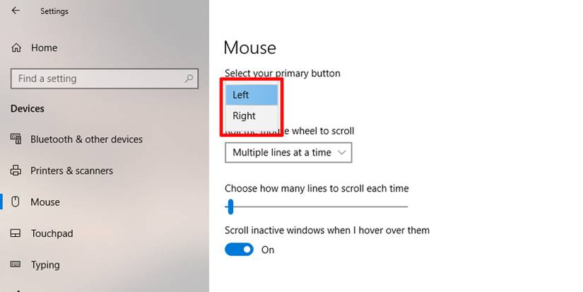 How to Make Your Mouse Left-Handed in Windows 10