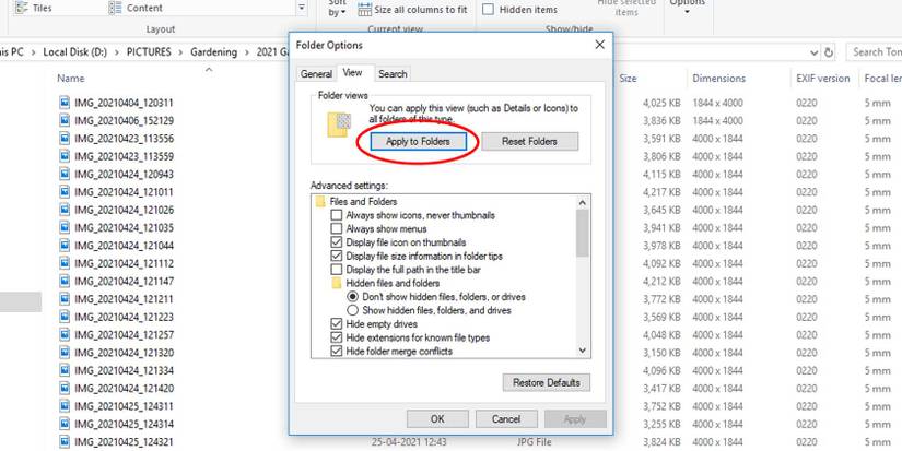 How to Change Folder View Globally in Windows 10