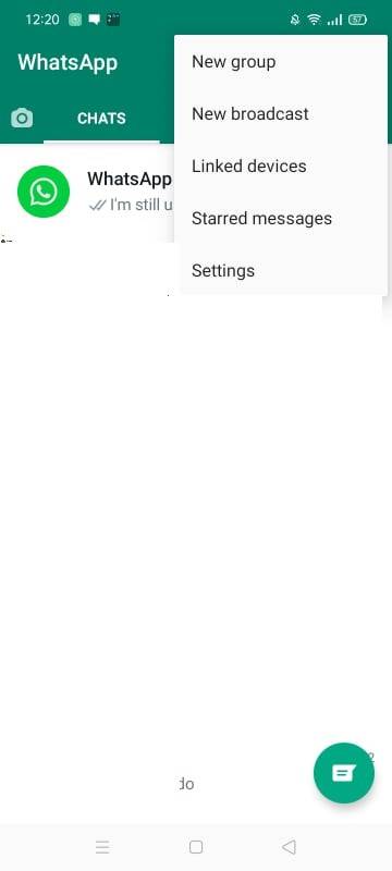 Linked Devices Option in WhatsApp Mobile App