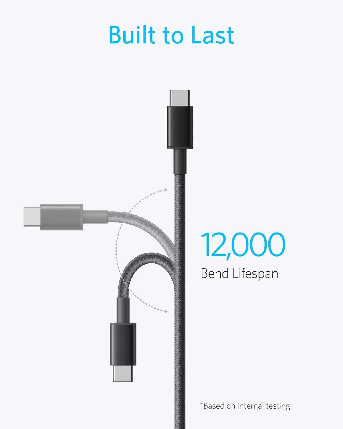 Anker New Nylon USB C to USB C Cable durability