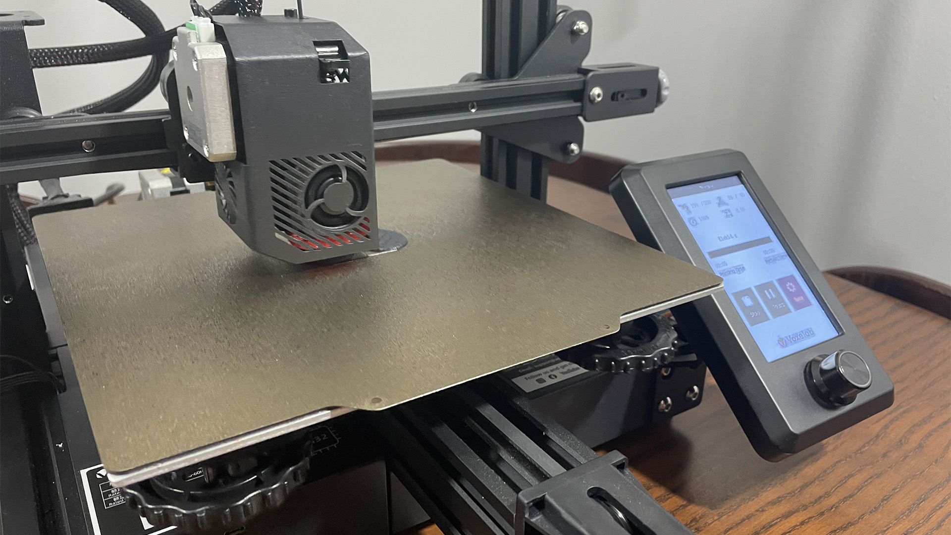 Aquila S2 FDM 3D Printer While Printing Side ANgle