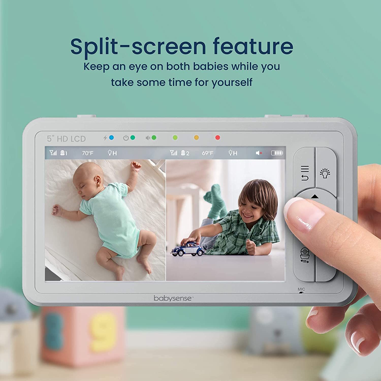 صفحه نمایش مانیتور کودک Babysense HD Video & Movement