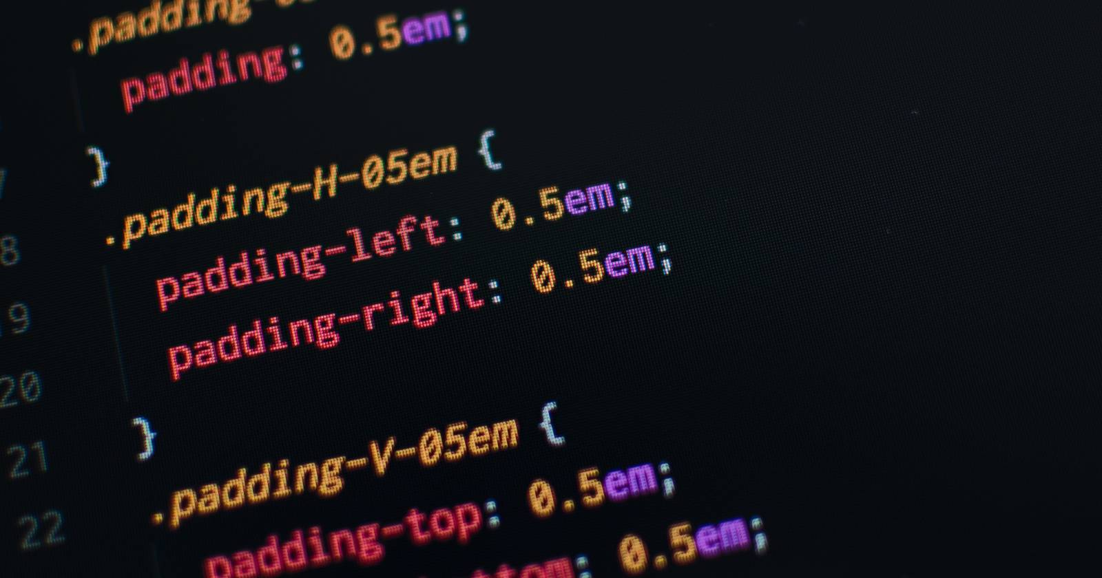 CSS Code on computer screen