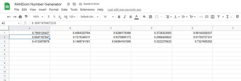 How to Build a Random Number Generator in Google Sheets