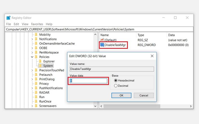 Task Manager Regedit 5 Ways to Fix the