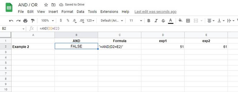 How to Use the AND/OR Functions in Google Sheets
