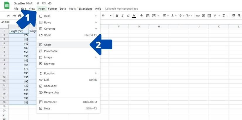 How to Create a Scatter Plot in Google Sheets