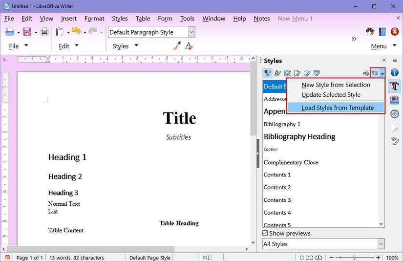 How to Create Custom Style Templates in LibreOffice Writer