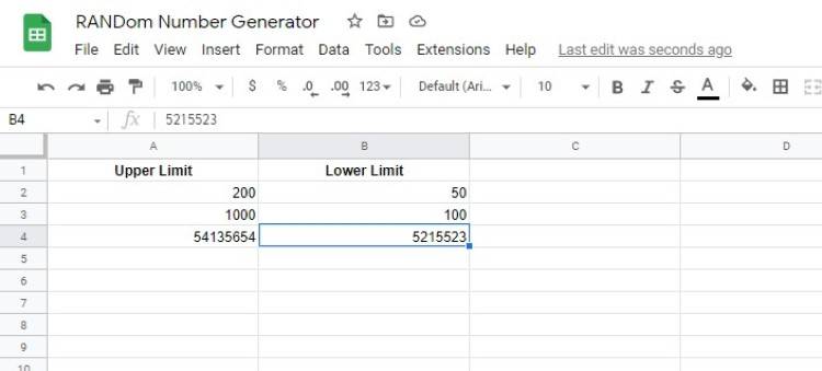How to Build a Random Number Generator in Google Sheets