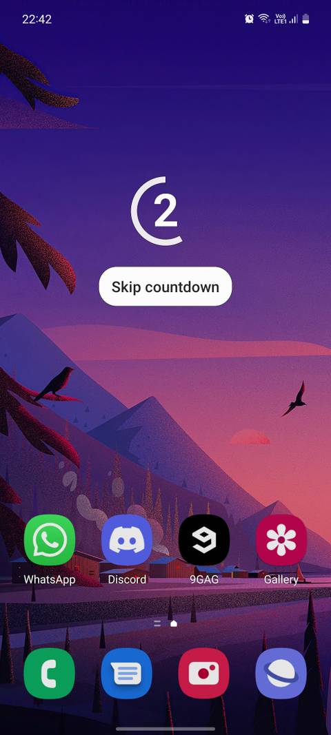 Samsung screen recorder countdown