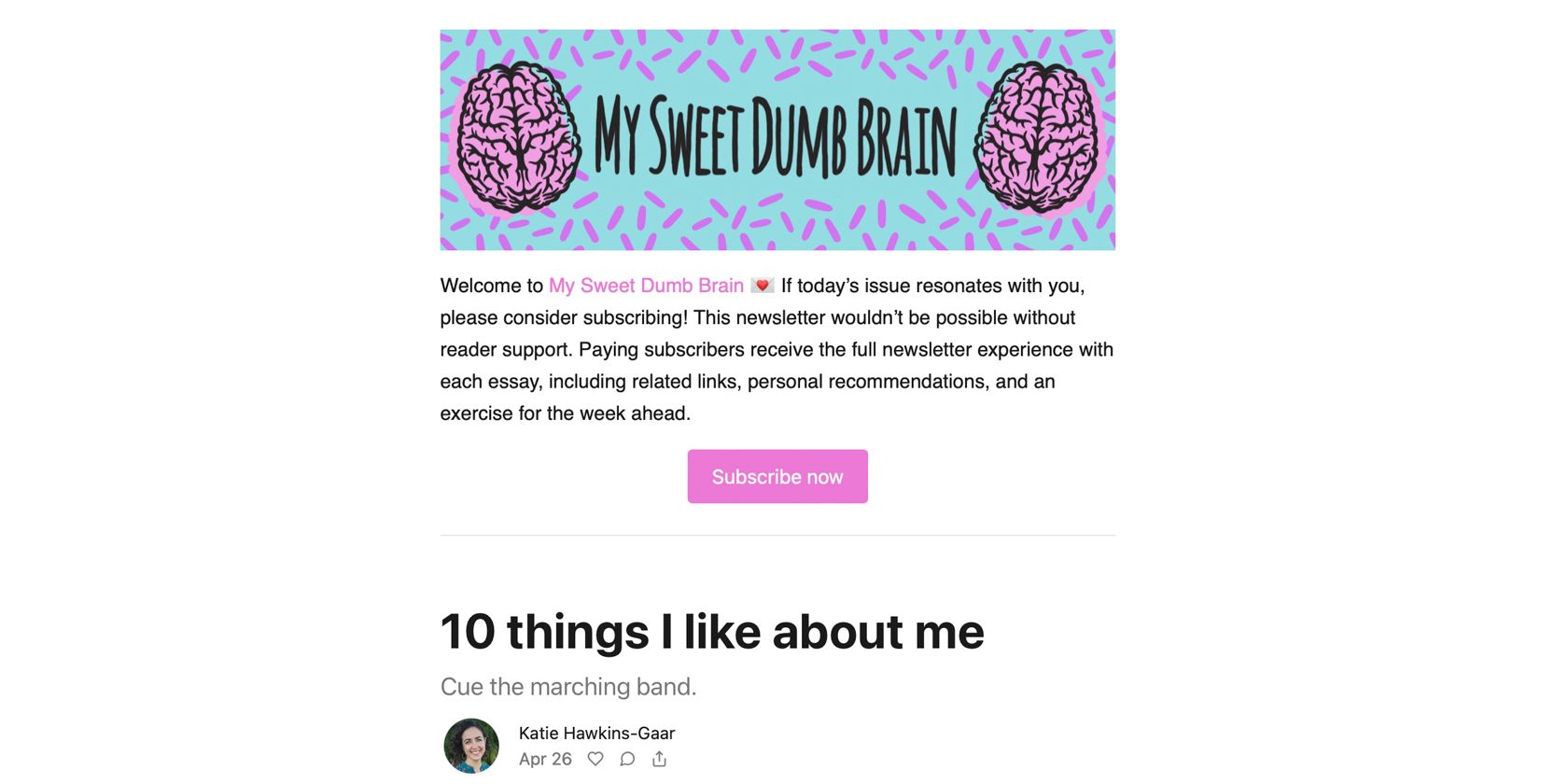 Screenshot-of-My-Sweet-Dumb-Brain-newsletter-1