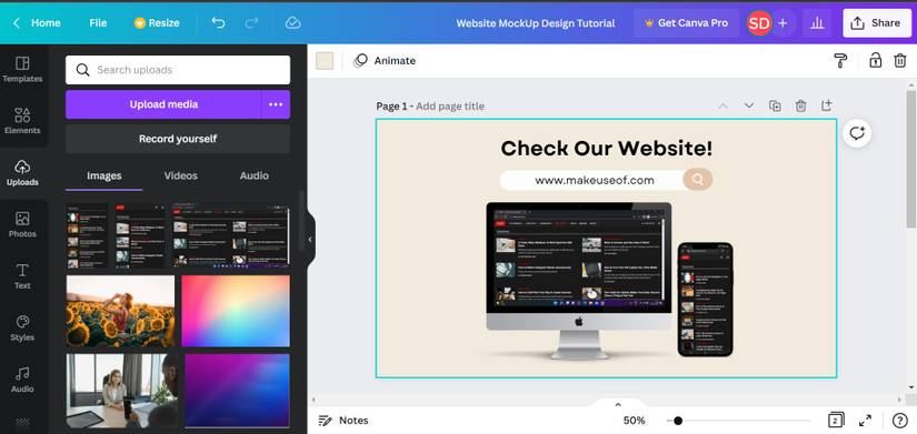 How to Create a Mockup of Your Website Using Canva